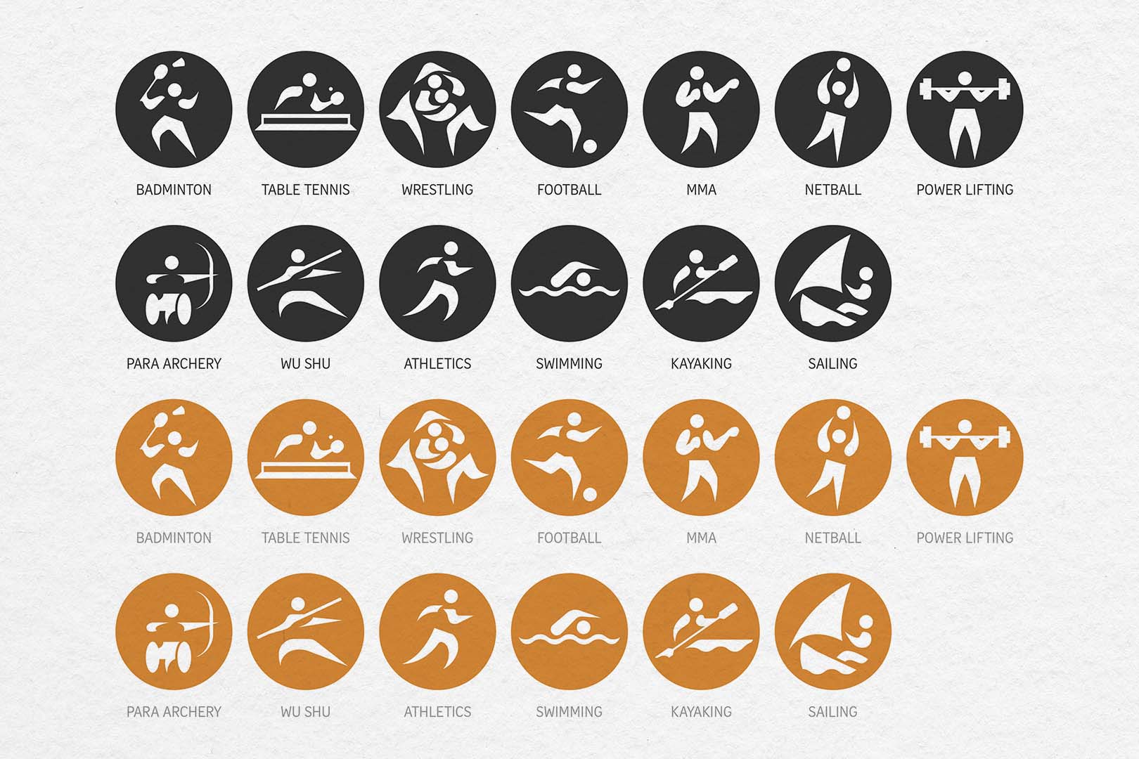 Olympic Style Sports Icons